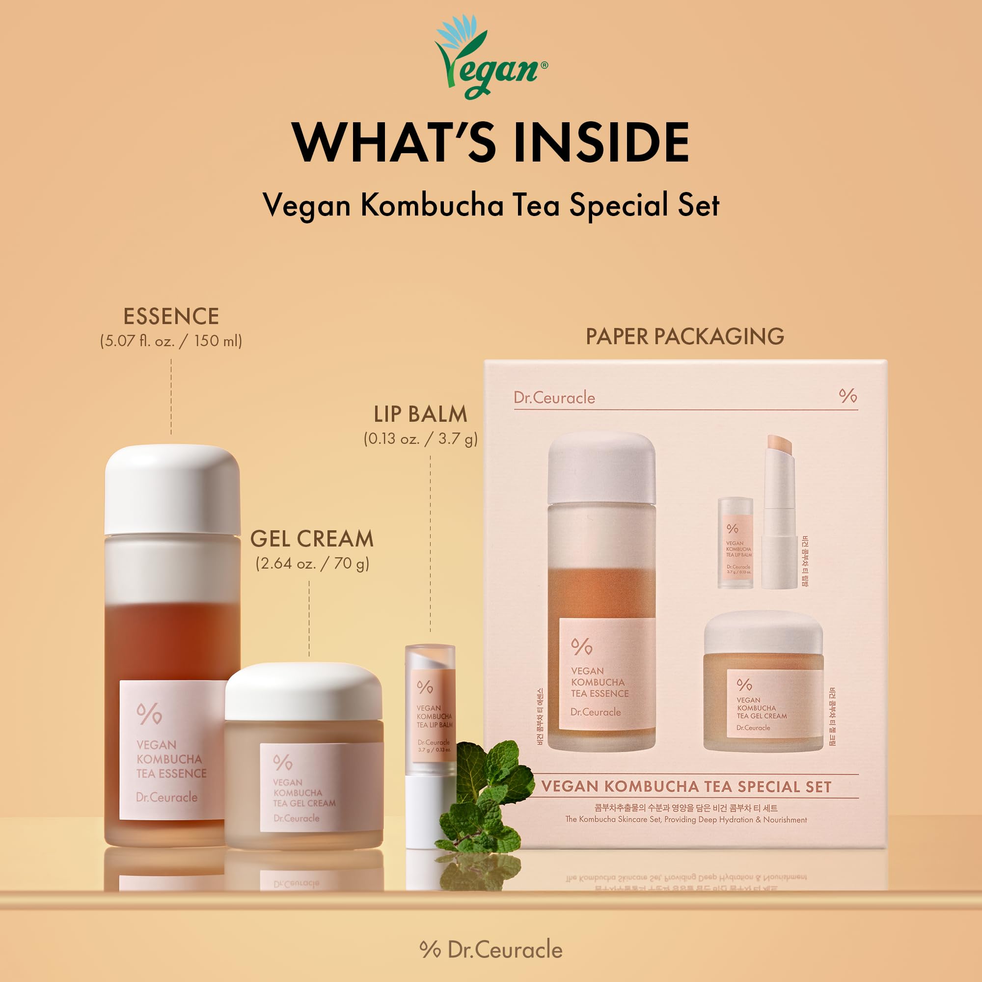 Amazon.com : Dr.Ceuracle Vegan Kombucha Tea Essence and Gel Cream